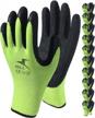 🧤 10-pair-pack safety work gloves: latex coated for men and women, knit firm grip logo