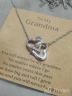 img 1 attached to Interlocking Heart Necklace for Grandma, Mom, Daughter, and Granddaughter - Perfect Gift for Mothers' Day and Birthdays by MANVEN review by Jen Johnson