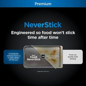 img 2 attached to Ninja NeverStick Premium Bakeware Set: Nonstick, Oven Safe, 2-Piece Sheet & Rack For Baking, Roasting, Cooling