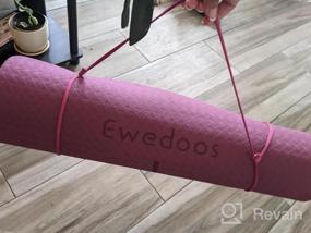 img 6 attached to Ewedoos Alignment Lines Yoga Mat - Non-Slip Textured TPE Mat, 1/4-Inch Thick High Density Padding For Comfortable Yoga, Pilates, And Fitness - Eco-Friendly And Sore-Knee Avoiding