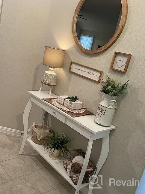 img 1 attached to Chic White Narrow Console Table With Drawer - Ideal Entryway And Accent Sofa Table review by Matt Tbone