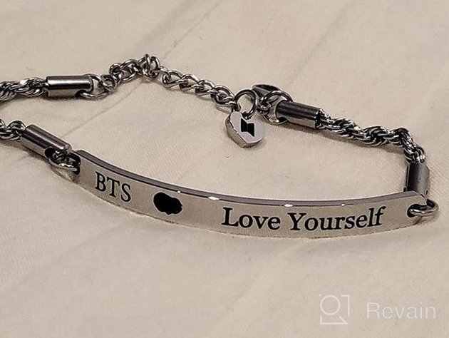 img 1 attached to BTS Bangtan Boys Love Yourself Chain Bracelet: Perfect Army Gift for SUGA, JIN, Jimin, V, JHOPE, RM, JK and BTS Fans review by Aaron Ayo
