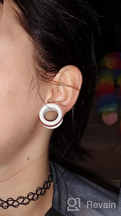 img 1 attached to Stretch Your Style: Longbeauty 20Pc Silicone Ear Skin Gauge Set - 2G-1" Tunnels, Plugs & Expanders review by Christopher Ward