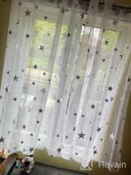 img 1 attached to Kotile Sheer Door Curtain Panels With Gold Foil Star Pattern - Perfect For Nursery Or Kid'S Bedroom (2 Panels, 52X63 Inches) review by John Camelio