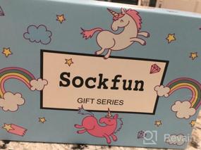 img 6 attached to Носки-зверюшки SOCKFUN для девочек, 5-15 лет, в подарочной коробке - лама, единорог, нарвал, веселье!