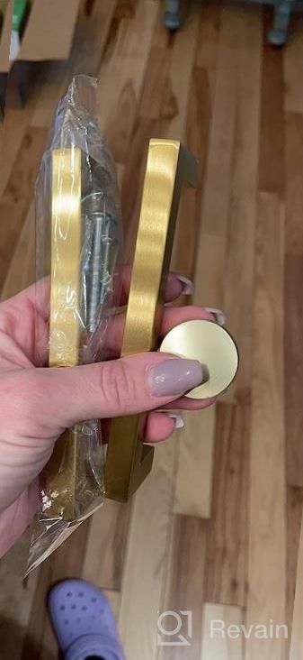 img 1 attached to Upgrade Your Cabinets With Homdiy'S 30 Pack Of 5 Inch Brushed Brass Cabinet Handles: Perfect For Cupboards And Drawers With 5'' Hole Centers review by Corey Harris