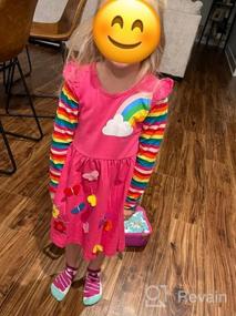 img 7 attached to Яркие хлопковые платья с цветочным и животным принтом для девочек 3-8 лет - JUXINSU