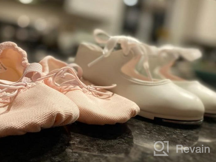 img 1 attached to RUQIJI Canvas Ballet Shoes: Perfect Fit Dance Shoes for Girls, Toddlers, Kids, and Women - Full Sole Ballet Slippers for Ballet Practice review by Justin Ellingson