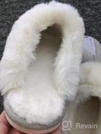 img 1 attached to 👣 Parlovable Women's Slippers - Fuzzy Warm and Comfy Faux Fur Slip-on Fluffy Bedroom House Shoes with Memory Foam, Suede, Cozy Plush, Breathable, Anti-Slip, Indoor & Outdoor Winter review by Scott Galloway