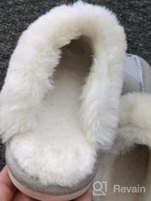 img 5 attached to 👣 Parlovable Women's Slippers - Fuzzy Warm and Comfy Faux Fur Slip-on Fluffy Bedroom House Shoes with Memory Foam, Suede, Cozy Plush, Breathable, Anti-Slip, Indoor & Outdoor Winter