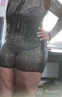 img 1 attached to Sparkle And Shine With Adogirl Sequin And Rhinestone Romper Jumpsuit - Perfect Clubwear Bodysuit For Women review by April Smith
