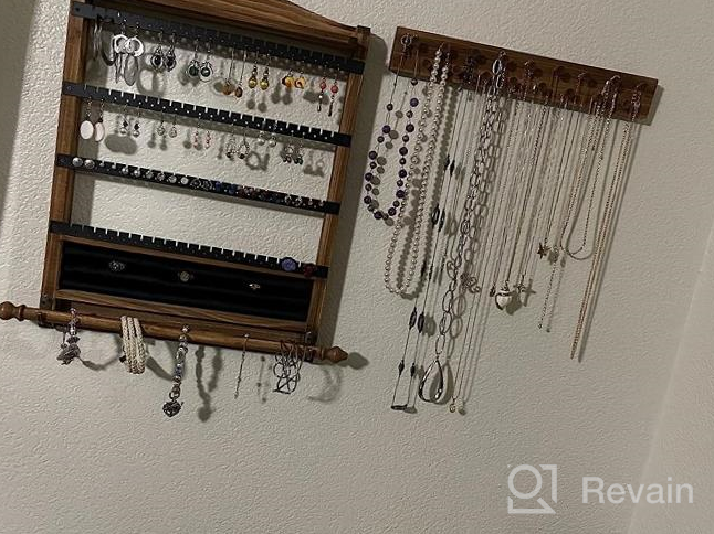 img 1 attached to Rustic Charm: QILICHZ Set Of 3 Wall Mounted Jewelry Organizers For Elegant Jewelry Display & Storage review by Melanie Trunnell