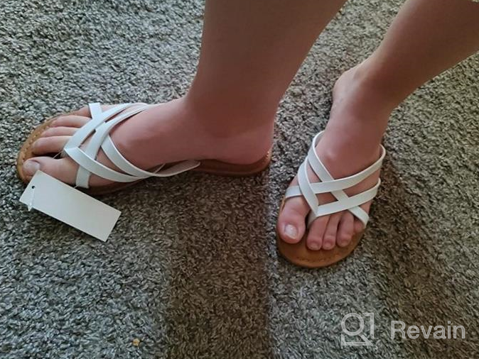 img 1 attached to Effortlessly Stylish: LUFFYMOMO Women'S Elastic Strap Flat Sandals For Casual Summer Comfort review by Terrell Ciula