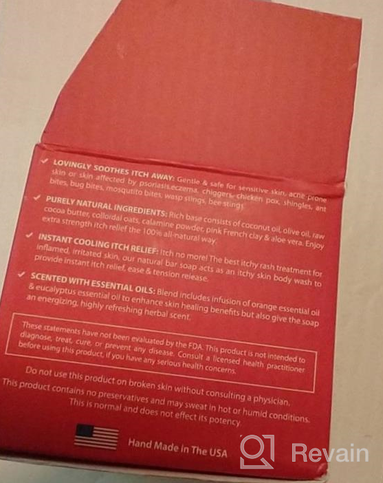 img 1 attached to Calamine Itch Relief Soap Bar - Natural Cleansing Skincare For Bug Bites, Eczema, Poison Ivy, Chicken Pox - Instant Anti-Itch Defense For Itchy Skin From Insects Or Mosquitoes review by Clinton Youmans