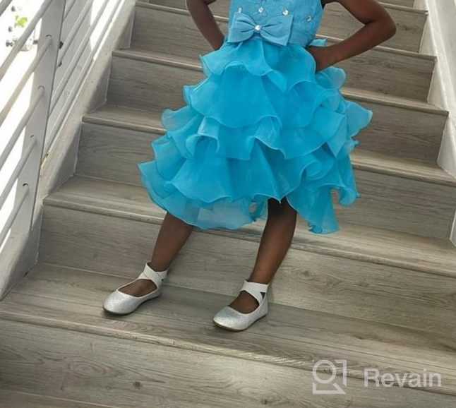 img 1 attached to Stylish NNJXD Girl Dress with 👗 Ruffles and Lace for Parties and Weddings review by Jaime Bustamante