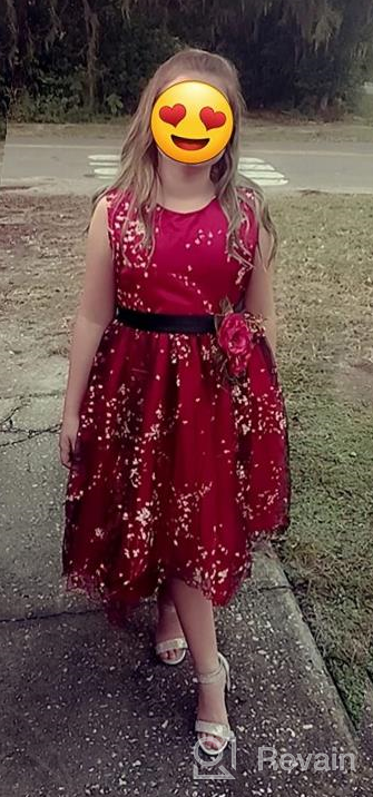 img 1 attached to Girls' Clothing: Sleeveless Princess 👗 Communion Sundress in PBurgundy for Dresses review by Gina Robinson