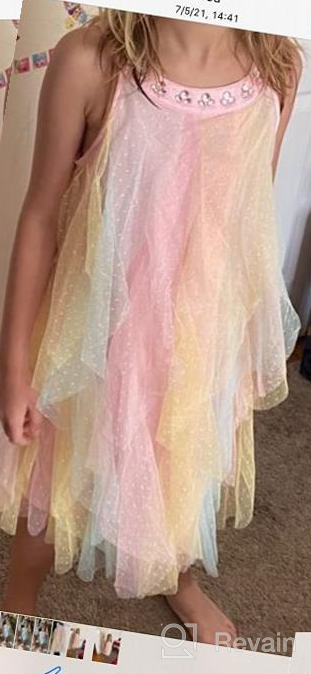 img 1 attached to Stylish and Sweet: Emma Riley Girls Summer Dress with Tulle Flower Accents review by Whitney Starvaggi