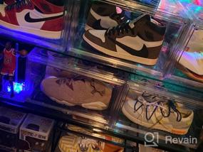 img 6 attached to 4Pack Clear Plastic Shoe Boxes With Lids - Stackable Sneaker Display & Storage Case For Closet Organization