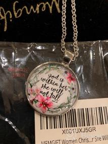 img 5 attached to Womens Girls Christian Jewelry Necklace with Bible Verse - Religious Gift