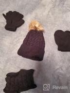 img 1 attached to Hicdaw Toddler Knitted Beanie Gloves Girls' Accessories for Cold Weather review by Amy Wheeler