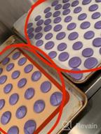 img 1 attached to Silicone Macaron Baking Mat - Full Sheet Size (Thick & Large 24 1/2" X 16 1/2") - Non Stick Silicon Liner For Large Bake Pans, Trays & Rolling, Macaroon/Pastry/Cookie/Bun Making - Professional Grade review by Matt Estrada