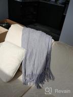 img 1 attached to Stay Cozy And Stylish With HOMEIDEAS Cream Knit Throw Blanket - Perfect For Home And Office Use! review by Ronald Taylor