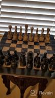 img 1 attached to 15" Handmade Marble Chess Set - Staunton & Ambassador Gift Style - Black/Fossil Coral review by Carlos Melendez
