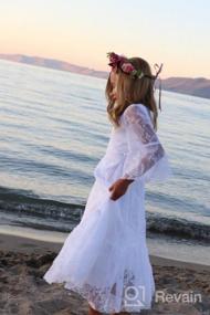 img 7 attached to CQDY Lace Flower Girl Dress: Elegant White Ivory Long Sleeve Dress for Wedding - Sizes 2 to 15T