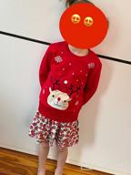 img 1 attached to Adorable Toddler Christmas Sweater: Knit Pullover with Reindeer, Elk & Snowman Cartoon - Perfect Xmas Sweatshirts for Boys and Girls review by Chris Wilson