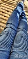 img 1 attached to Women'S Skinny Moto Jeggings Denim Slim Fit Mid Rise Stretch Pencil Pants review by Ben Almasri