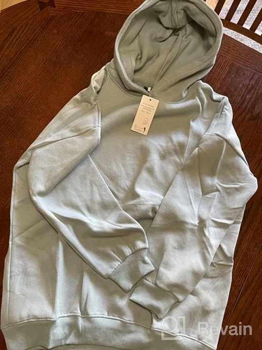 img 1 attached to Women'S Oversized Hoodies Fleece Pullover Sweatshirts Long Sleeve Loose Lightweight Fall Winter Clothes review by Amanda Thibault