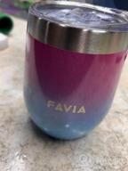 img 1 attached to Favia 12Oz Stainless Steel Vacuum Insulated Wine Tumbler With Leak-Proof Lid – Perfect For Hot Or Cold Drinks – Ideal Gift For Women, Travel Or Outdoor Use – Dishwasher Safe - Cotton Candy Color review by Tutan Guliford