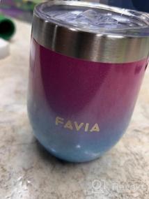 img 8 attached to Favia 12Oz Stainless Steel Vacuum Insulated Wine Tumbler With Leak-Proof Lid – Perfect For Hot Or Cold Drinks – Ideal Gift For Women, Travel Or Outdoor Use – Dishwasher Safe - Cotton Candy Color