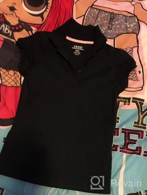 img 1 attached to 👚 IZOD Short Sleeve Interlock Polo for Girls' School Uniforms review by Jessica Lopez