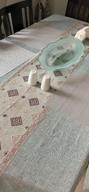 img 1 attached to Rustic Embroidered Linen Tablecloth With Tassels - Wrinkle Resistant For Dining Room Tables review by Pamela Beatty