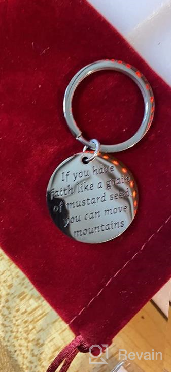 img 1 attached to 🔑 FAADBUK Mustard Seed Keychain: A Powerful Symbol of Faith and a Meaningful Gift review by Jason Olguin