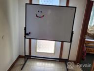 img 1 attached to Magnetic Whiteboard Easel With Adjustable Height For Classroom, Teachers, Home Schooling And Office - 36X24 Inch Dry Erase Board review by Alex Tinker