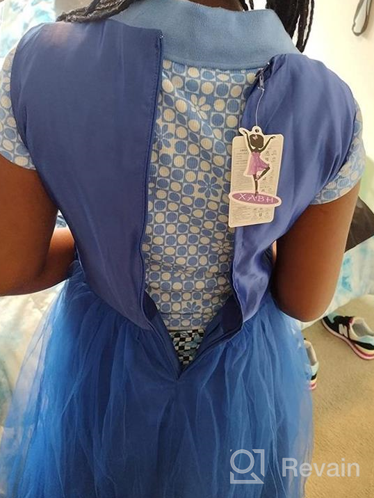 img 1 attached to Little Big Girl Flower Tulle Dress: 👸 Perfect for Princess Pageants, Birthday Parties, Weddings & More! review by Kim Lane
