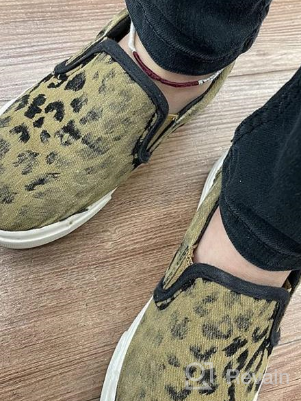 img 1 attached to 👟 Leopard Print Canvas Sneakers Casual Slip On Loafers for Kids - Skeblo Boy's and Girl's Flat Shoes review by Greg Sullivan