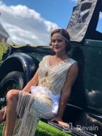 img 1 attached to Bring On The Roaring Twenties With Metme'S Stunning Flapper Dress For Prom - V-Neck, Beaded, And Fringed To Perfection! review by Kathy Morales