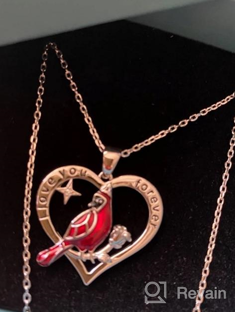 img 1 attached to 🐦 Jemplestic Cardinal Necklace: Beautiful 925 Sterling Silver Red Bird Pendant Jewelry-Meaningful Memorial Gifts for Loss of Loved One review by Matt Wigfall