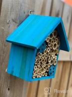 img 1 attached to FSC Certified Wood Mason Bee House For Solitary Bees - Attract Pollinators To Your Garden With Bamboo Tube Hotel. review by Justin Metz
