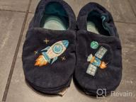 img 1 attached to 🐧 Penguin Boys' Indoor Toddler Slippers for Bedroom Shoes review by James Cross