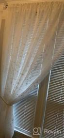 img 7 attached to VOGOL White Sheer Curtains W/ Sunflower Embroidery - Light Filtering Voile Drapes For Girls Room, 52X63, Summer