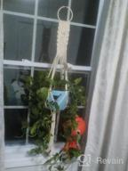 img 1 attached to Add Vibrant Greenery To Your Home With ZOUTOG'S Set Of 4 Handcrafted Macrame Plant Hangers review by Chad Delgado