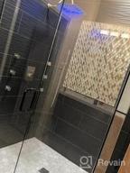 img 1 attached to 12 Inch Ceiling Mount Full Body Shower System With Thermostatic Faucet, Body Jets And LED Rain Shower - Use All Showerheads Simultaneously - Chrome Finish review by Michael Daniels