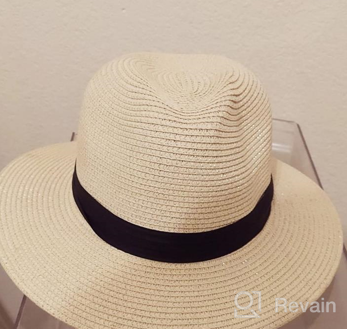 img 1 attached to Stay Fashionable And Protected With Lisianthus Women'S UPF50+ Wide Brim Straw Panama Hat review by Justin Buck