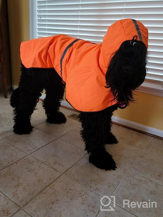 img 1 attached to Waterproof Dog Raincoat With Adjustable Belly Strap, Leash Hole Hooded Slicker Lightweight Breathable Rain Poncho For Small Medium Large Dogs And Puppies - Easy To Wear Reflective Outdoor Protection review by Jeffrey Crutcher