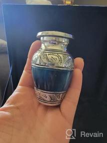 img 8 attached to Set Of 6 Small White Urns For Human Ashes - Fedmax Cremation Keepsakes For Adults - Male Or Female - Includes Velvet Box For Ash Storage And Memorializing - Assorted 6 Piece Urn Set