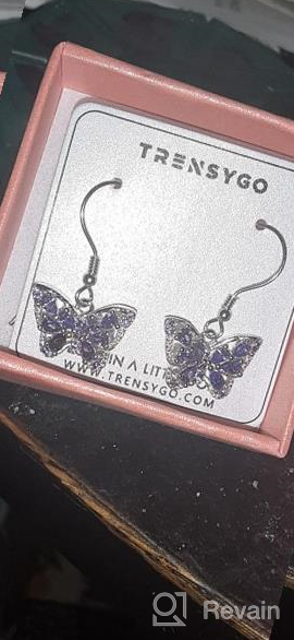 img 1 attached to 925 Sterling Silver Butterfly Earrings with Birthstone - Perfect Gifts for Women and Girls review by Alex May